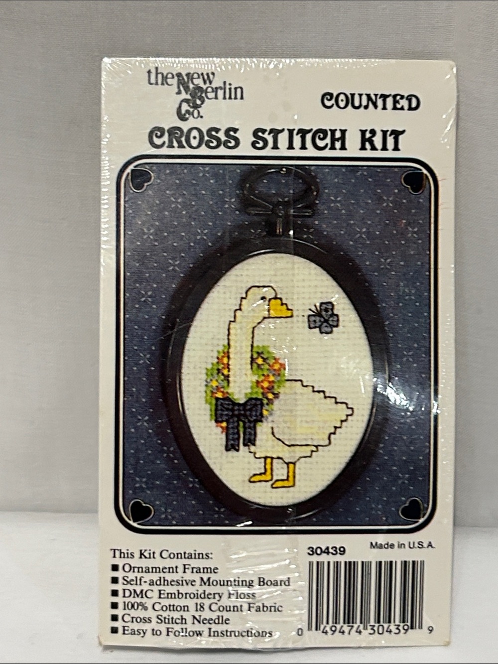 Vintage Counted Cross Stitch Kit - The New Berlin Goose w/Wreath NIP